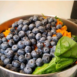 Blueberries. Carrots, peas,spinach, garbanzo beans, and green beans!!